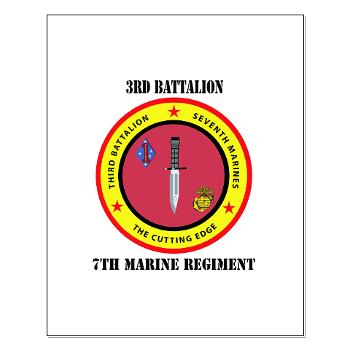3B7M - M01 - 02 - 3rd Battalion 7th Marines with Text Small Poster - Click Image to Close