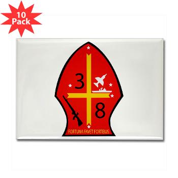 3B8M - M01 - 01 - 3rd Battalion - 8th Marines Rectangle Magnet (10 pack) - Click Image to Close