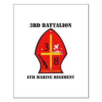3B8M - M01 - 02 - 3rd Battalion - 8th Marines with Text Small Poster