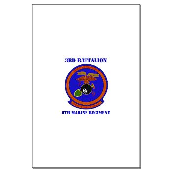 3B9M - M01 - 02 - 3rd Battalion - 9th Marines with Text - Large Poster