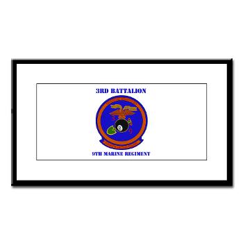 3B9M - M01 - 02 - 3rd Battalion - 9th Marines with Text - Small Framed Print