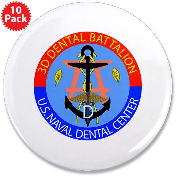 3DB - M01 - 01 - DUI - 3rd Dental Battalion - 3.5" Button (10 pack)