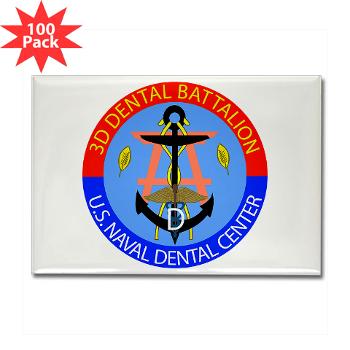 3DB - M01 - 01 - DUI - 3rd Dental Battalion - Rectangle Magnet (100 pack) - Click Image to Close