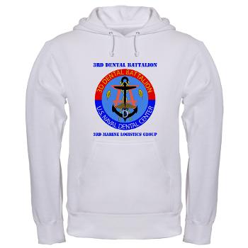 3DB - A01 - 03 - DUI - 3rd Dental Battalion with Text - Hooded Sweatshirt - Click Image to Close