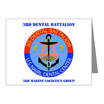 3DB - M01 - 02 - DUI - 3rd Dental Battalion with Text - Note Cards (Pk of 20) - Click Image to Close