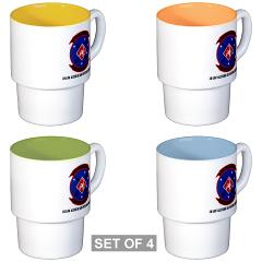 3LAADBn - M01 - 03 - 3rd Low Altitude Air Defense Bn with Text - Stackable Mug Set (4 mugs)