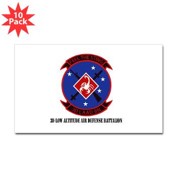 3LAADBn - M01 - 01 - 3rd Low Altitude Air Defense Bn with Text - Sticker (Rectangle 10 pk)