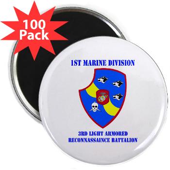 3LARB - M01 - 01 - 3rd Light Armored Reconnaissance Bn with Text 2.25" Magnet (100 pack)