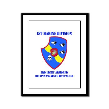 3LARB - M01 - 02 - 3rd Light Armored Reconnaissance Bn with Text Framed Panel Print