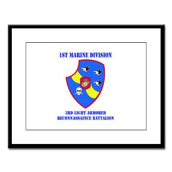 3LARB - M01 - 02 - 3rd Light Armored Reconnaissance Bn with Text Large Framed Print