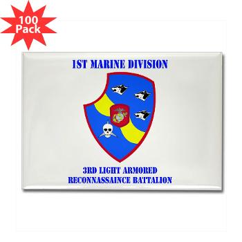 3LARB - M01 - 01 - 3rd Light Armored Reconnaissance Bn with Text Rectangle Magnet (100 pack)
