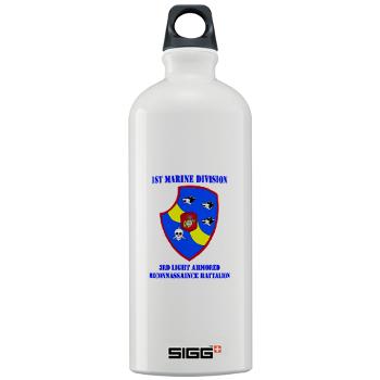 3LARB - M01 - 03 - 3rd Light Armored Reconnaissance Bn with Text Sigg Water Bottle 1.0L