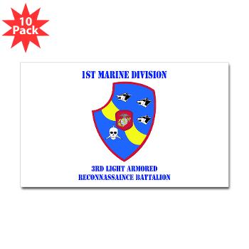 3LARB - M01 - 01 - 3rd Light Armored Reconnaissance Bn with Text Sticker (Rectangle 10 pk) - Click Image to Close