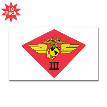 3MAW - M01 - 01 - 3rd Marine Air Wing Sticker (Rectangle 10 pk) - Click Image to Close