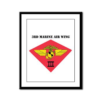 3MAW - M01 - 02 - 3rd Marine Air Wing with Text Framed Panel Print - Click Image to Close