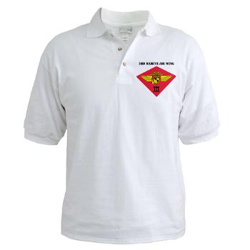 3MAW - A01 - 04 - 3rd Marine Air Wing with Text Golf Shirt - Click Image to Close