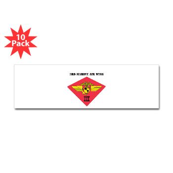 3MAW - M01 - 01 - 3rd Marine Air Wing with Text Sticker (Bumper 10 pk) - Click Image to Close