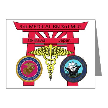 3MB - M01 - 02 - DUI - 3rd Medical Battalion with Text - Note Cards (Pk of 20) - Click Image to Close