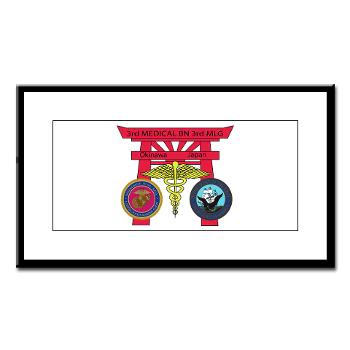 3MB - M01 - 02 - DUI - 3rd Medical Battalion with Text - Small Framed Print