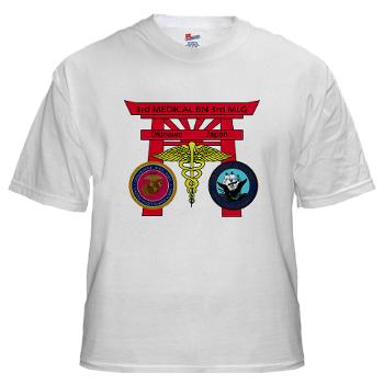 3MB - A01 - 01 - DUI - 3rd Medical Battalion - White T-Shirt - Click Image to Close
