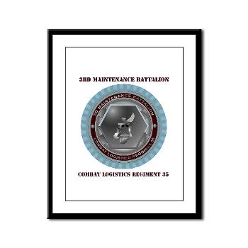 3MB35 - M01 - 02 - 3rd Maintenance Battalion with Text Framed Panel Print