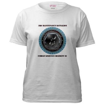 3MB35 - A01 - 04 - 3rd Maintenance Battalion with Text Women's T-Shirt - Click Image to Close