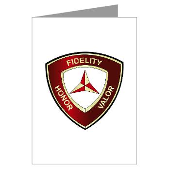 3MD - M01 - 02 - 3rd Marine Division - Greeting Cards (Pk of 10) - Click Image to Close
