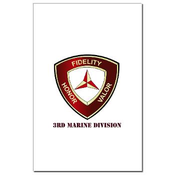 3MD - M01 - 02 - 3rd Marine Division with Text - Mini Poster Print