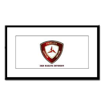 3MD - M01 - 02 - 3rd Marine Division with Text - Small Framed Print
