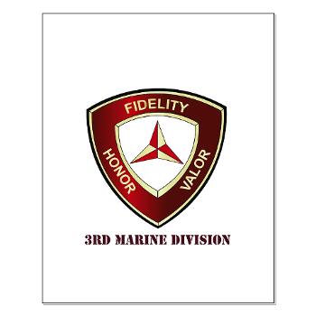 3MD - M01 - 02 - 3rd Marine Division with Text - Small Poster