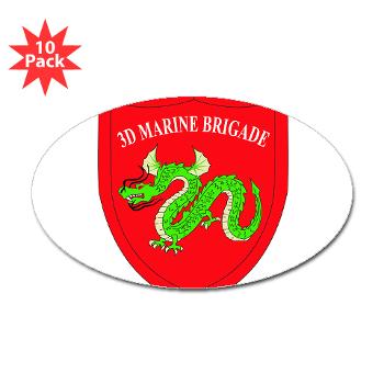 3MEB - M01 - 01 - 3rd Marine Expeditionary Brigade Sticker (Oval 10 pk)