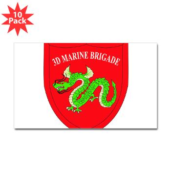 3MEB - M01 - 01 - 3rd Marine Expeditionary Brigade Sticker (Rectangle 10 pk)