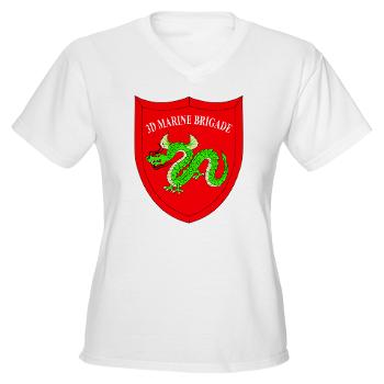 3MEB - A01 - 04 - 3rd Marine Expeditionary Brigade Women's V-Neck T-Shirt