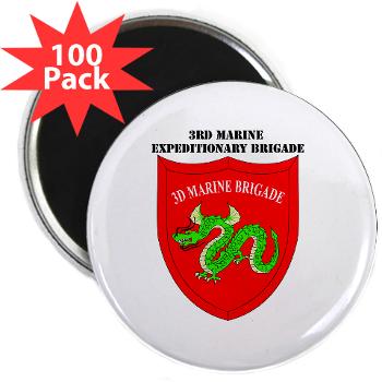 3MEB - M01 - 01 - 3rd Marine Expeditionary Brigade with text 2.25" Magnet (100 pack) - Click Image to Close