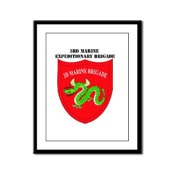 3MEB - M01 - 02 - 3rd Marine Expeditionary Brigade with text Framed Panel Print - Click Image to Close