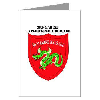 3MEB - M01 - 02 - 3rd Marine Expeditionary Brigade with text Greeting Cards (Pk of 10)