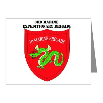3MEB - M01 - 02 - 3rd Marine Expeditionary Brigade with text Note Cards (Pk of 20)