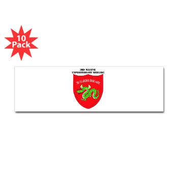 3MEB - M01 - 01 - 3rd Marine Expeditionary Brigade with text Sticker (Bumper 10 pk) - Click Image to Close