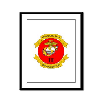 3MEF - M01 - 02 - 3rd Marine Expeditionary Force with Text- Framed Panel Print - Click Image to Close