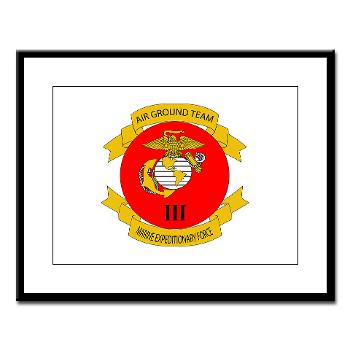 3MEF - M01 - 02 - 3rd Marine Expeditionary Force with Text- Large Framed Print - Click Image to Close