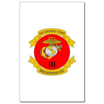 3MEF - M01 - 02 - 3rd Marine Expeditionary Force with Text- Mini Poster Print