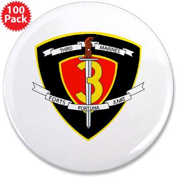 3MR - M01 - 01 - 3rd Marine Regiment 3.5" Button (100 pack)