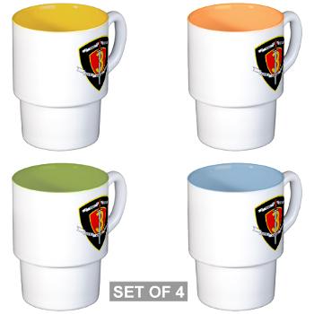3MR - M01 - 03 - 3rd Marine Regiment Stackable Mug Set (4 mugs) - Click Image to Close