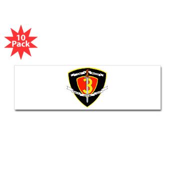 3MR - M01 - 01 - 3rd Marine Regiment Sticker (Bumper 10 pk)