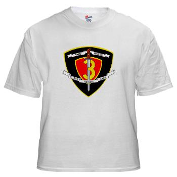 3MR - A01 - 04 - 3rd Marine Regiment White T-Shirt - Click Image to Close