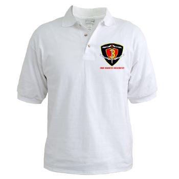 3MR - A01 - 04 - 3rd Marine Regiment with text Golf Shirt - Click Image to Close