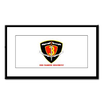 3MR - M01 - 02 - 3rd Marine Regiment with text Small Framed Print