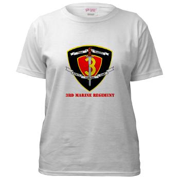 3MR - A01 - 04 - 3rd Marine Regiment with text Women's T-Shirt - Click Image to Close