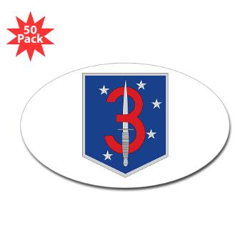 3MSOB - M01 - 01 - 3rd Marine Special Operations Battalion - Sticker (Oval 50 pk)