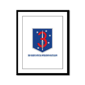 3MSOB - M01 - 02 - 3rd Marine Special Operations Bn with Text - Framed Panel Print